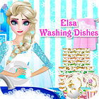 Jocul Elsa Washing Dishes
