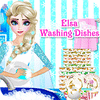 Jocul Elsa Washing Dishes
